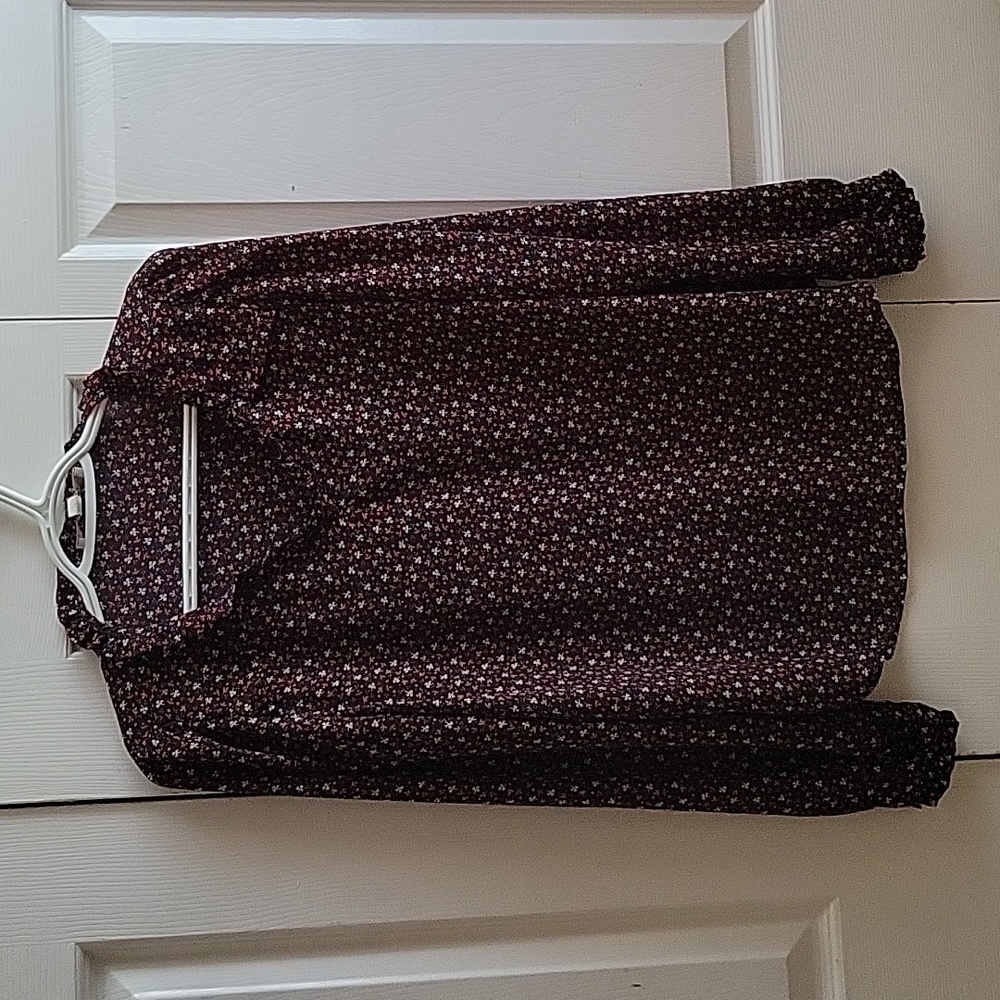 Ann Taylor Loft Ruffle Neck Top - Picture 2 of 5